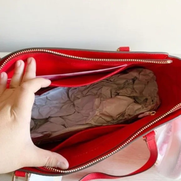 tory burch red small tote bag 🌼 - Picture 5 of 6